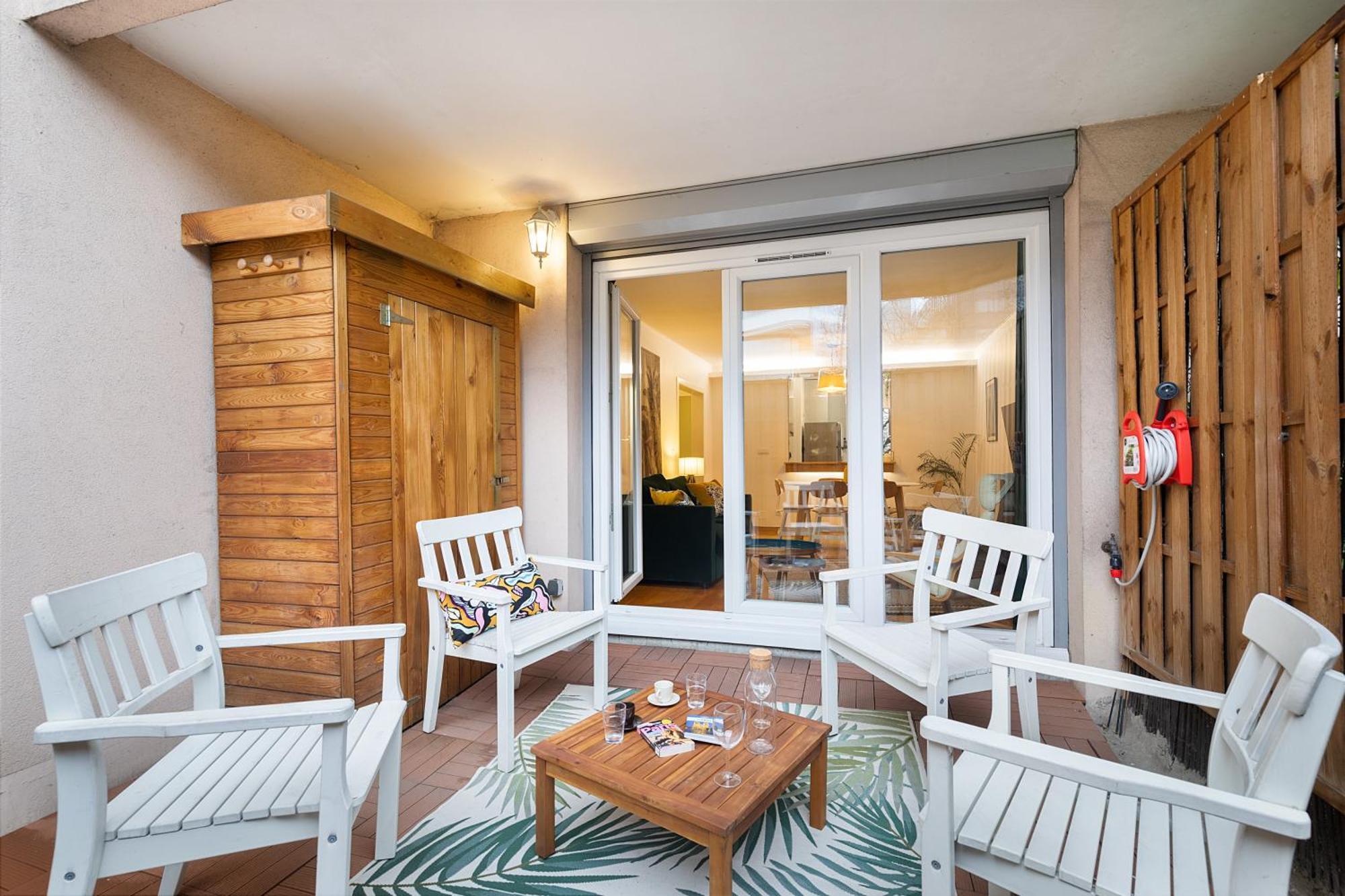 Cosy'N Paris - Parking Secure - Metro 14 - Wifi - Terrace - Premium Bedding Apartment ฌ็องตีญี ภายนอก รูปภาพ